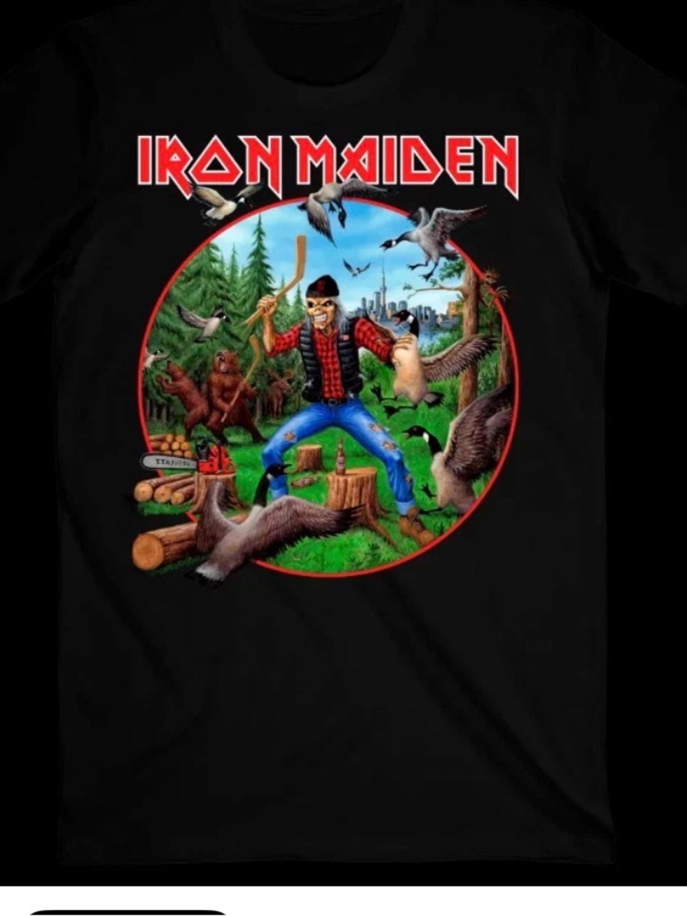 Men’s Black Iron Maiden Legacy of the beast 2022 Canadian tour T.
